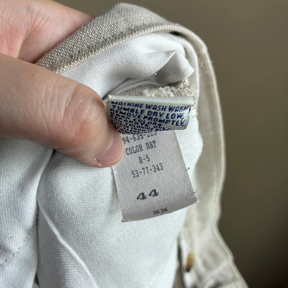 J.Crew Pleated Linen Blend Trousers 36 Natural Beige Mens Cuffed Pants